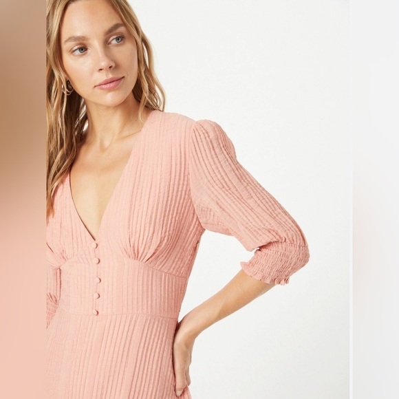 MINKPINK Vera Mini Dress Rose Pink Peach Side Large Side Zip NWT - Picture 3 of 14